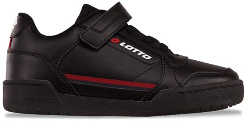 LOTTO Stylecode: 2600310K Nandu K Unisex Kids Sneakers in kinderfußgerechter Passform I mit praktischer Kombination aus Klettverschluss & Elastikschnürung I ideal zu kombinieren I schwarz & weiß