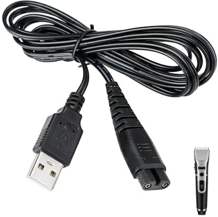 Shaver Charger Cable, Shaver Wire USB Compatible with Hatteker Shavers, High Speed USB Charging Cord for Models RFC-588/RFC-598, RFC-690/RFC-692/RFC-696/RSCX-9598, Ideal for Beard Trimmers (1.5m)
