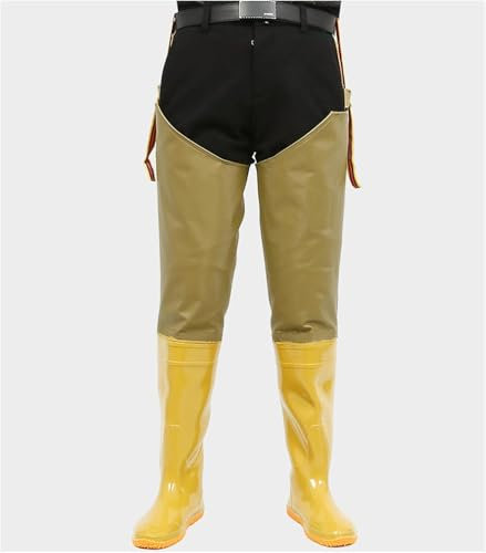 DgtZyrih Stivali da Pesca Lunghi/Corti da Esterno, Scarpe da Pesca ultraleggere, Stivali da Pioggia Alti in PVC/Nylon, Stivali di Gomma, Pantaloni da Pesca, Stivali da Caccia Antiscivolo,Long,35