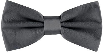 Ladeheid Herren Schmale Fliege mit einstellbarem Band für Anzug festlich M (12cm x 6cm, Graphit18)