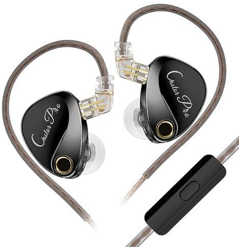 KZ Castor Pro Tunable in Ear Monitor, HiFi Improved Bass in Ear Headphone, Dual-Dynamic Driver Gaming Earbuds, IEM Earphones with 2PIN-C Detachable Cable
