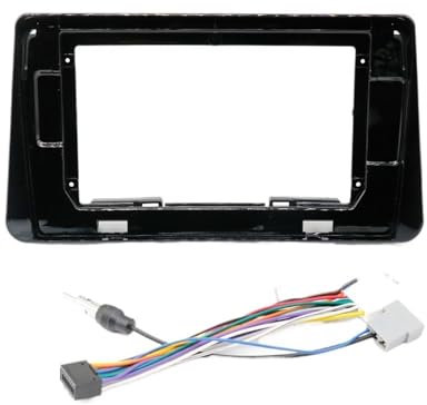 GPRTKULE Stereo-Dash-Kit 9/10,1 Zoll Autorahmen-Blendenadapter Android-Radio-Armaturenbrett-Einbausatz Kompatibel mit Nissan Kicks Micra Versa Almera 2014-2019(10 Inch Frame Cable)