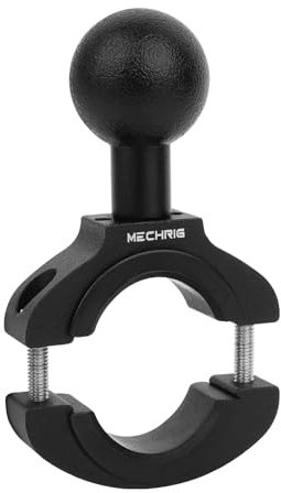 Mechrig Aluminum Grab Bar Clamp Mount Base with 1.5'' Ball for Rails 1.18'' to 2'' in Diameter, Compatible with RAM Mounts C Size 1.5 Inch Ball Double Socket Arm