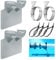 Soporte Tubo Piscina 2 Piezas Soportes Mangueras de Piscinas Accesorios Tubos Piscina Soporte Universales con Abrazadera Manguera para Piscinas Elevadas (Gris)