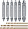 Damaged Screw Extractor Set 9PCS HSS Screw Grab Removal Tool with Twist Drill Bit Easy Out Stripped Screw Remover for Broken Head Rust Nuts Bolts 1-14mm, Hardness is 63-65HRC