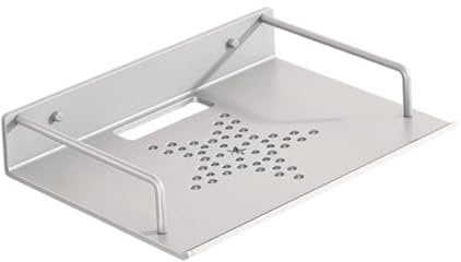 LeeQinersw Wall Mount Shelf Stand Bracket Floating Shelves Wall Holder Hanging Shelf for DVD Player Home Living Room, Silver, 33.5x21cm