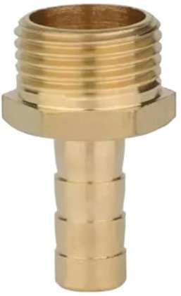 Raccord de tuyau en laiton métrique mâle/femelle M10/12/14/16/18/20/22 vers 6, 8, 10, 12-19 mm, raccord cannelé for eau, gaz, carburant(Male,13MM BARB_M12X1.75MM)