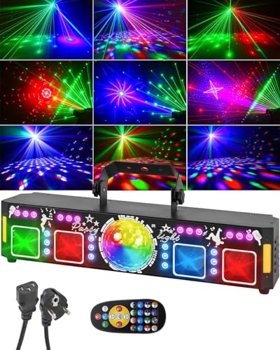 7-in-1 Partylicht LED RGB Musikgesteuertes Discolicht mit Lichteffekt