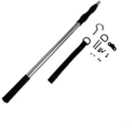 WIIYENA Ladder Pull Down System Kit Attic Loft Ladder Pole and Pull-Down Hook Set Telescopic Extension System Loft Hatch Pole Tools for Stairs, Garage