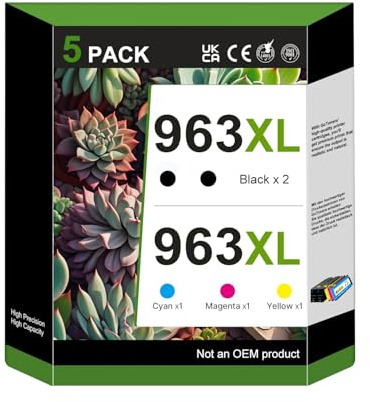 GoToners 963XL Multipack Druckerpatronen Kompatibel für HP 963 XL Patronen für Officejet Pro 9010 9012 9013 9014 9015 9016 9018 9019 9020 9022 9023 9025 9026 (2 Schwarz, 1 Cyan, 1 Magenta, 1 Gelb)