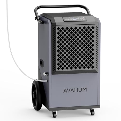 Commercial Dehumidifier with Pump Blue 320 Pint,Industrial Dehumidifier for Basement Warehouse 9,000 Sq.Ft Large Dehumidifier with Drain Hose, 5-Year Limited Warranty Auto Defrost Restart