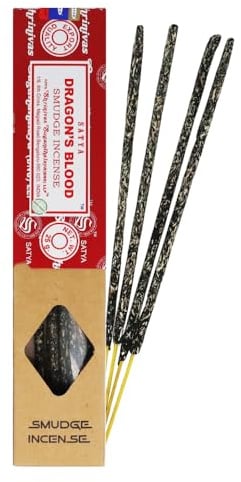 Satya - Natürliche Räucherstäbchen Smudge Mit Drachenblut - 10 Räucherstäbchen - Lange Brenndauer - 25 g