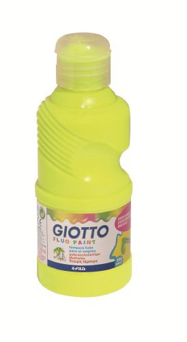 Giotto Bote de témpera Fluorescente, 250 ml, Color Verde, (Paquete de 1) (531102)