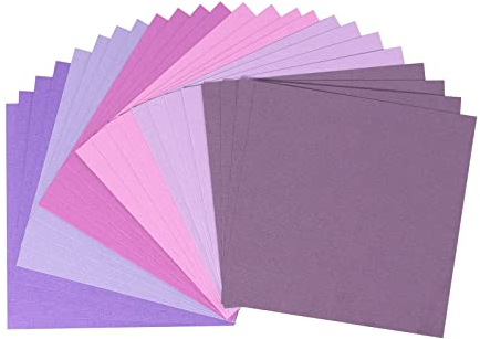 Florence Carta per Scrapbooking, 216 g, 15,2 x 15,2 cm, Confezione Multipla da 24 Fogli, Colore: Viola, 15x15x0.8 cm