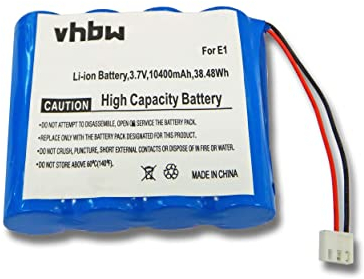 vhbw Akku kompatibel mit Pure Evoke Mio Union Jack, Sensia, Verona, VL-60924 digital Radio (10400mAh, 3,7V, Li-Ion)