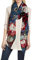 Lina & Lily Damen Schal Tuch mit Blumenmuster (A-Blau)