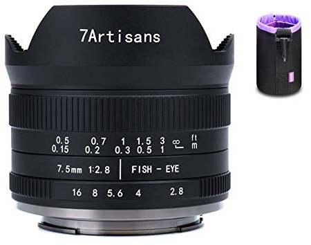 7artisans 7.5mm F2.8 II V2.0 Objetivo, Compatible con Cámaras con Montura X Fuji X
