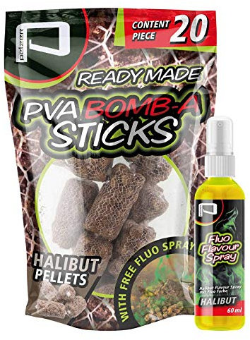 Pelzer - PVA Bomb-A-Stick Halibut Pellets & Groundbait Füllung