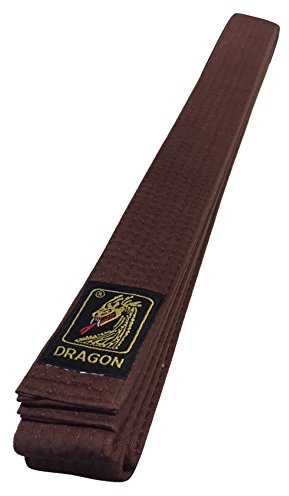 Karategürtel Judogürtel Budogürtel Dragon Braun 100% Baumwolle
