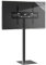 TV Standfuß mit Zwischenboden 32-70 Zoll bis 35 kg | VESA max. 600x400 | höhenverstellbar 112-124 cm | Fernseh Ständer | TV Bodenständer Maße ca. H. 112-124 x B. 64 x T. 38 cm | Fernsehstand Zanta