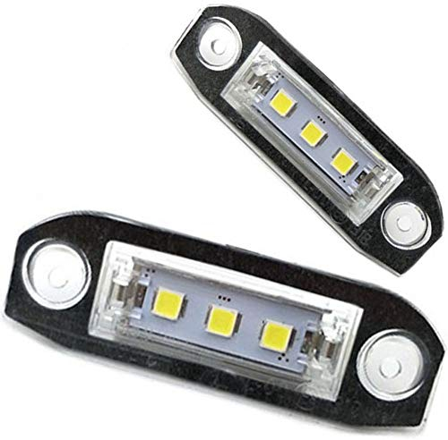 Boomboost Luce Targa a LED Bianca Canbus 2PCS per S80 XC90 S40 V60 XC60 S60 C70 V50 XC70 V70 Lampada Numero Car-Styling