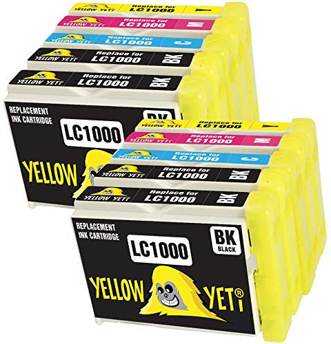 YELLOW YETI Ersatz für Brother LC1000 10 Druckerpatronen kompatibel für Brother DCP-130C DCP-135C DCP-150C DCP-330C DCP-350C DCP-357C DCP-540CN DCP-560CN DCP-770CW MFC-235C MFC-465CN FAX-2840