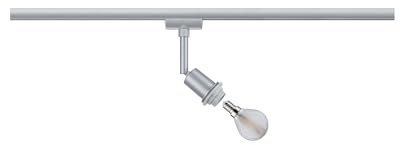 Paulmann 96968 URail Schienenspot DecoSystems Basic Einzelspot E14 max. 20W dimmbar 230V Chrom matt Schienensystem - Leuchtmittel frei wählbar