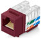 Everest 90° Angled RJ45 Cat6 Keystone Jacks 50-Pack in Red - Slim Profile Female RJ45 Connectors - Cat 6 Keystone Jack - Compatible with 90° Angled Speed Termination Tool - easyJACK (B094WB91H3)