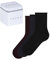 FALKE Damen Socken Happy Box Uni Multipack W So Baumwolle einfarbig 3 Paar, Mehrfarbig Black Navy Blue Grey 0010, 39-42