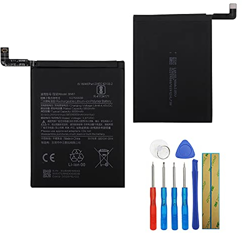E-yiiviil Batería de repuesto BN61 compatible con Xiaomi Pocophone X3 Poco X3 MZB07Z4IN, MZB9965IN, M2007J20CI con herramientas.