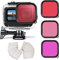 OKFUN Custodia impermeabile per GoPro Hero 10 Nero/Hero 9 Nero, Protettiva 60 m Subacquea Immersione Custodia Shell con 3 filtri