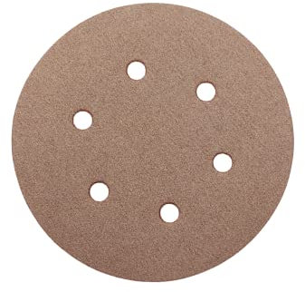 Sungold Abrasives 44314 Premium Plus Stearated Aluminum Oxide 240 Grit C-Weight Paper Hook & Loop Sanding Discs (100/Box), 6 in. x 6 Holes