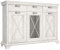 Newroom Vitrine Pinie Weiß Vitrinenschrank Modern Landhaus - 177,7x127,7x48,3 cm (BxHxT) - Glasvitrine Standvitrine Glasschrank - [Lucy.Seven] Wohnzimmer Wohnstube Büro