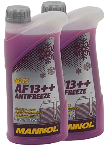 Kühlerfrostschutz MANNOL AF13++ Antifreeze 2 X 1 Liter Fertiggemisch -40°C rot