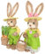 Didiseaon Straw Easter Bunny Standing, 2pcs Standing Bunny Figurine Straw Woven Easter Rabbit Statue Holding Carrot Ornament Artificial Animal Model Sculpture Easter Decorations