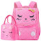 FEWOFJ Cute Pink Backpacks with Lunch Box for Teen Girls, Kids Backpack for Toddler Preschool Bookbags Elementary School Bags