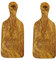 Lot de 2 Planches à Découper en Bois d'Olivier - Artisanales, Durables, Hygiéniques, Idéales pour Tapas et Apéritifs (23 x 10 x 2 cm)