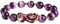 Feng Shui Pi Xiu Amethyst Armband, Chinesisches Feng Shui Amulett Armband, Pi Xiu Feng Shui Armband, Glücksarmband mit Perlen, Pi Yao Reichtum Amulett, Glücksschmuck und Reichtum (Purple)