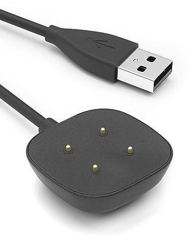 Sinoacc Caricabatterie per Fitbit Versa 4 & Sense 2, cavo di ricarica rapida da 1,9 m per Fitbit Sense/Sense 2/Versa 3/Versa 4 Smartwatch USB Charger Dock Cable Cord