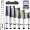 Hooha Aluminium Teleskopleiter Klappbar 3,9m/5,1m/6,3m mit Anti-Rutschmatte aus Gummifasern Folding Ladder Ausziehleiter Belastung 150kg Max. Mit EN131 Zertifikat