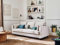 Lisa Design Anna – 3-Sitzer Sofa – mit Schlaffunktion und Tasche – aus Samt Beige