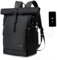 TAN.TOMI Rucksack Herren, Rolltop Rucksack Öffenbar Tagesrucksäcke Wasserdicht Laptop Rucksack Damen für Schule Fahrradfahren Freizeit Reise