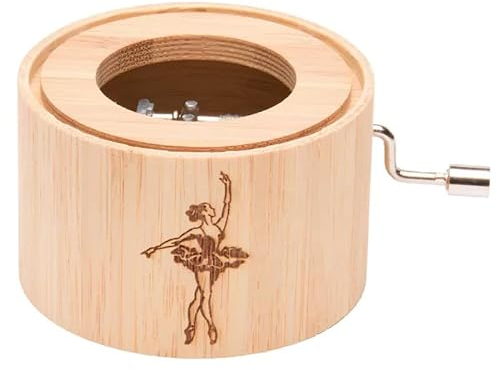 Spieluhr aus Bambus mit der Melodie: Tanz der Zuckerfee - music box von Kurbelwerk green-line, Classic-Edition, Motiv Tänzerin