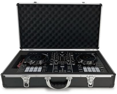 Unison Case für Hercules DJ Control Inpulse 500, Schutzkoffer (Hochwertiger Transportkoffer, mit individuell gestanztem Schaumstoff, Metallverschlüsse, ergonomischer Gummigriff)