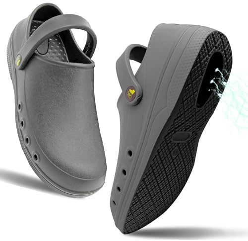 earthinglife Sabots de plantation avec sangle réglable en graphène super doux pour homme et femme, Noir , 43/44 EU