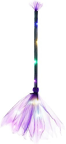 Glow in the Dark LED Broom Decoration - Halloween Festival Costume Cosplay Props