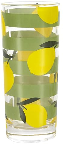 Lot de 3 Verres à Eau Collection Limone Motifs Citrons Jaune