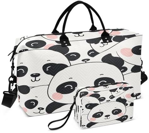 - 79 Panda Reisetasche, Reisetasche, Fitnessstudio, Yoga, Handgepäcktasche für Männer und Frauen, Wochenendtasche, Schöne Panda., Einheitsgröße, Reisetasche