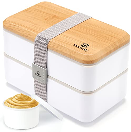 Fiambrera Bento Lunch Box,1400ml Fiambrera Para Adultos,Bento Box Japonés,lunch box Sin BPA Hermetica fugas,Recipiente para alimentos con compartimentos y juego de cubiertos,Microondas y Lavavajillas