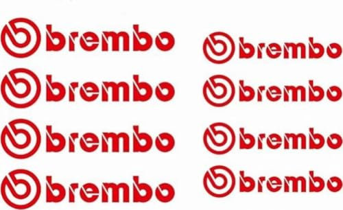 Hicsticayt Stickers Aufkleber für Bremssattel Weiss Kompatibel mit Brembo Bremsen (rot)